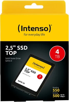 Intenso SSD interne Festplatte Top High-Speed 3D-Nand 2,5 Zoll 4TB SATA III - Bild 1 von 2