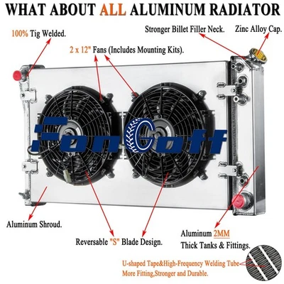 For 1991-93 Chevy Caprice, 92-93 Buick Roadmaster 5.7L 3-Row Radiator Shroud Fan - Image 1 of 4