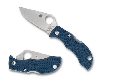 Spyderco Knives ManBug MPCBL Cobalt Blue FRN CPM SPY27 Pocket Knife Stainless - Image 1 of 2