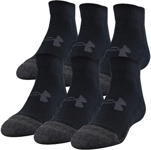 Under Armour Kids 248580 Black Performance Tech Low Cut Socks 6-Pair Size 13,5-4 - Picture 1 of 3