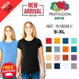 Fruit Of The Loom SSFJR Women Short Sleeve Sofspun Jersey Junior Crew T-Shirt - Picture 1 of 13