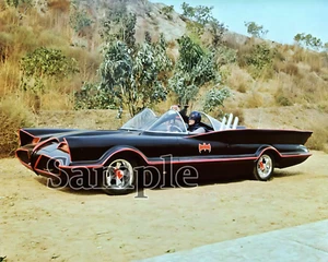 60er Jahre Batman und Robin in Batmobil Farbe 8 x 10 Foto Bild - Bild 1 von 1