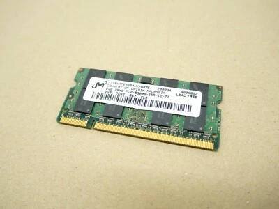 Crucial 2GB 200PIN DDR 2 SODIMM CT25664AC667 256MX64 RAM - Image 1 of 2