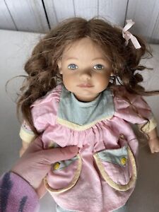 Dreamkid by Heidi Ott 14" Pigtail Girl Doll Made in Switzerland Real Feel Doll