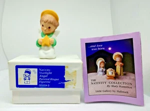 Hallmark Mary Hamilton Starlight Angel 1986  Bisque Porcelain Figurine Box Book - Picture 1 of 6