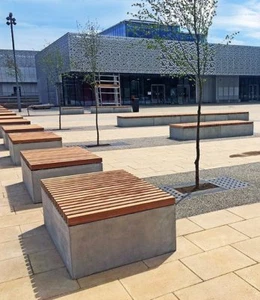 OO Gauge Public bench / contemporary 9 units [Model Railways & Trains]  UK Beena - Picture 1 of 6