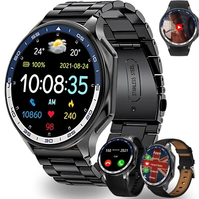 Premium Fitness Tracker For Men Smart Watch with 4Gb Memory, Heart Rate Monitor - Image 1 of 4