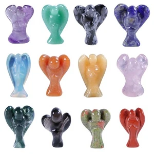 Engel Edelstein Figur Schutzengel Glücksbringer stehend mit Standfläche 25-35mm - Bild 1 von 21