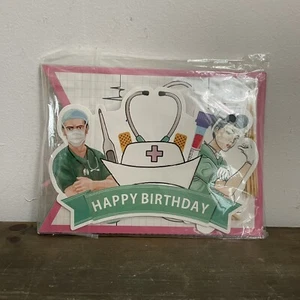 Nurse Happy Birthday Bundle Nursing Banner Cake Cupcake Toppers - Picture 1 of 4