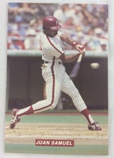 1989 Philadelphia Phillies Team Issue TastyKake Photo Card-Juan Samuel