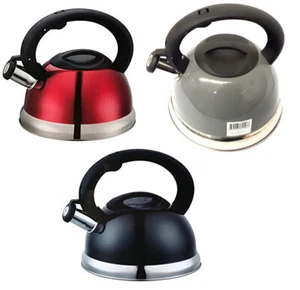 Tetera de acero inoxidable calderas silbantes 3L estufas placa de inducción eléctrica de gas - Imagen 1 de 5