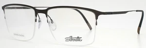 SILHOUETTE 5549 75 6560 Tech Grey Mens Square Eyeglasses 56-16-145 B:41 - Picture 1 of 16