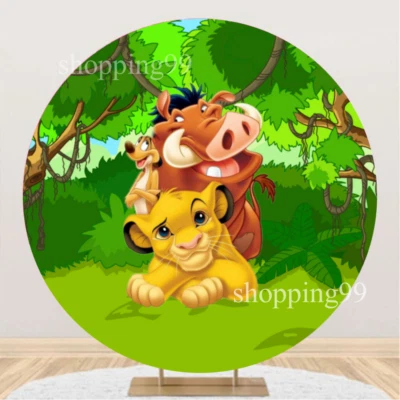 cartoon TV Jungle Lion King Simba Backdrop Cover Birthday Party Photo Background - Image 1 of 4