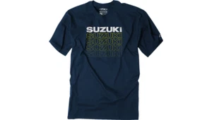 NEW FACTORY EFFEX Suzuki Repeater T-Shirt - Blue/Yellow - M/L/XL/XXL- MOTORCYCLE - Picture 1 of 2