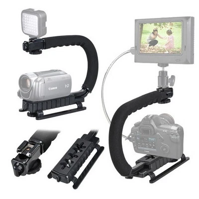 C Shaped DV DSLR Camera Camcorder Video Handle Stabilizer Bracket Grip Holder - Image 1 of 4