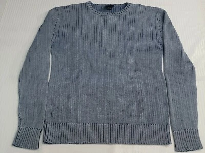 AIGLE Men’s Blue Pullover Sweater Size XL Ribbed Long Sleeve  100% Cotton - Image 1 of 4