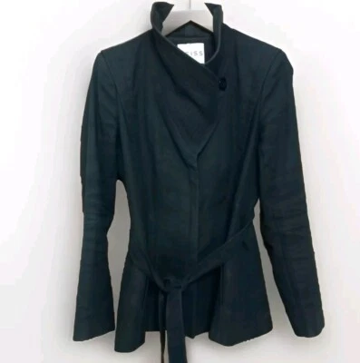 Reiss Connelly Belted Wrap Blazer Jacket | Size M Medium Navy Blue Smart Formal - Image 1 of 4