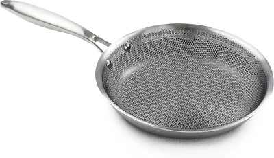 Induction Frying Pan 30cm / 12", Non-Stick, Stainless Steel | Honey Comb Design