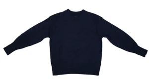Banana Republic Wool Blend Navy Blue Soft Ribbed Neck Pullover Sweater Mens S - Picture 1 of 13