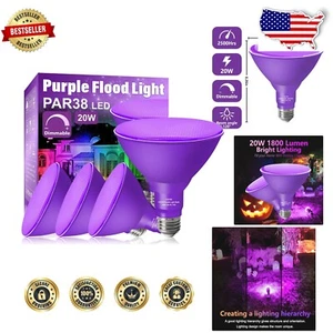 Adjustable Brightness Purple Flood Light Bulbs - Ideal for Festive Atmospheres - Picture 1 of 9