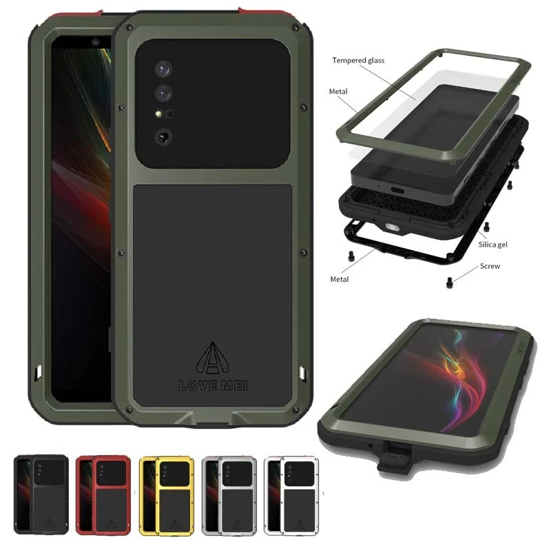 LOVEMEI Waterproof Gorilla Glass Metal Case Cover FOR Sony Xperia-1-II - Image 1 of 4
