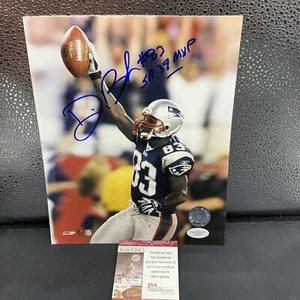 Deion Branch Signed NE Patriots 8x10 Photo SB MVP JSA /Coa - Picture 1 of 2