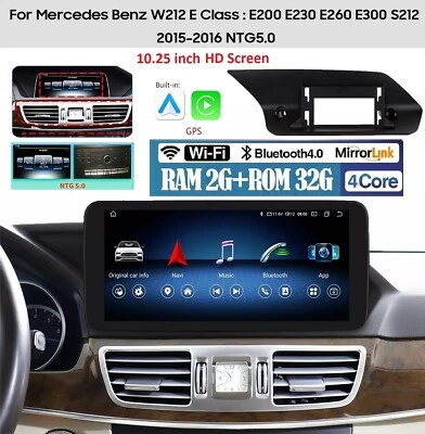 Radio GPS Wifi 32 GB para coche Mercedes Benz Clase E W212 2015-2016 Carplay 10,25"" Foto 1 de 4