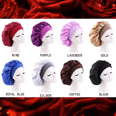 US Seller New XL Satin Sleep Hair Bonnet Non Slip Large Cap NIB Fast Shipping - Image 1 of 4