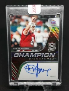 2020 STEVE YOUNG 03/20 SPECTRA CHAMPION Signatures Auto SSP 49ers Hall Of Fame - Picture 1 of 2
