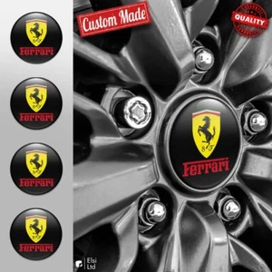 Juego de 4 pegatinas tapacubos emblema llanta de silicona Ferrari - Imagen 1 de 13