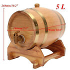 5l Wood Beer Brewing Wine Barrel For Whiskey Rum Barrel Keg Storage With Lining