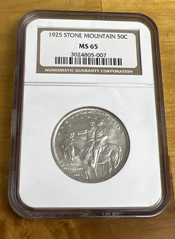1925 Stone Mountain 50C NGC MS 65 Silver Commemorative Half Dollar Cover