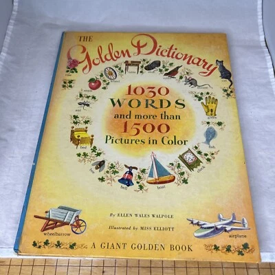 The Golden Dictionary 1030 Words 1500 Pictures First Edition 1944 Vintage Book - Image 1 of 4
