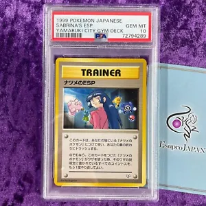 PSA 10 1999 Sabrina's ESP Pokemon Card Japanese Yamabuki City Gym Deck Old Back - Picture 1 of 5