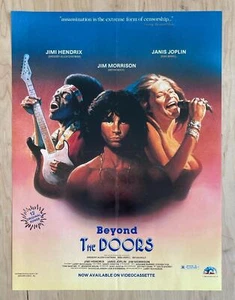BEYOND THE DOORS (1984) Video Store VHS Promo Poster Unicorn Hendrix Morrison - Picture 1 of 7