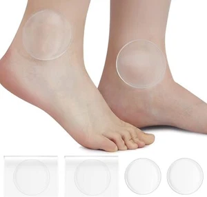 Sotiff 4 Pieces Hockey Ankle Gel Pads Skate Discs One Size, Clear  - Picture 1 of 7