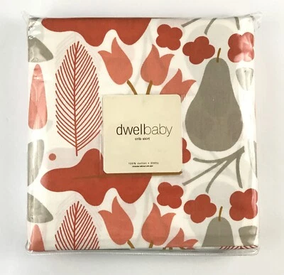 Nueva Falda Cuna Bebé DWELL STUDIO A Medida 100% Algodón Salmón Taupe Hojas Flora Foto 1 de 4