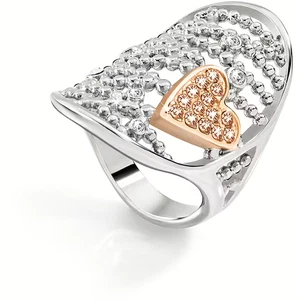 MORELLATO ANELLO DONNA MISURA 16 MOD. CUORE MIO ACCIAIO ORO ROSA E CRISTALLI - Foto 1 di 3