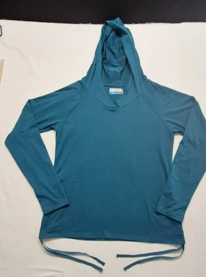 Magellan Fish Gear Meg Wick women's Teal Hooded Ruched Athleisure top Sz. XL - Image 1 of 4
