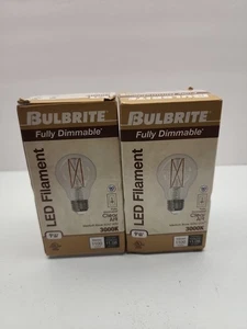 2 Bulbrite Victorian Style  Antique Filament LED LightBulbs 3000K A19 9W 120V 👍 - Picture 1 of 3