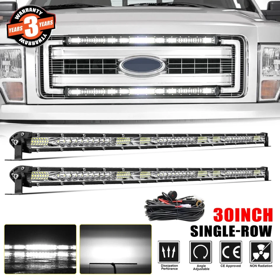 Combo de barra de luz LED parrilla delantera doble 30" para Ford F250 F350 Super Duty 2011-2016 Foto 1 de 4