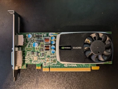 NVIDIA Quadro 600 1GB DDR3 PCI-E 2.0 X16 Video Card DVI DisplayPort - Image 1 of 2