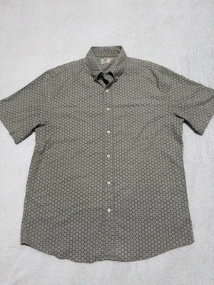 Faherty Breeze Shirt Mens Large Coastal Sage Hemp Floral Print Button Up Green - Image 1 of 4