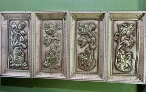 1950s Vintage FOUR SEASONS by Metalcraft Wall Hangings COMPLETE SET of 4 - Picture 1 of 16