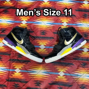 Nike Air Jordan Legacy 312 Black Gold Basketball Shoes AV3922-007 Mens 11 READ - Picture 1 of 23