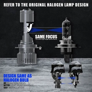 Illuminate the Road Ahead High Power H4 LED Headlights Set of Two for Cars - Picture 1 of 8