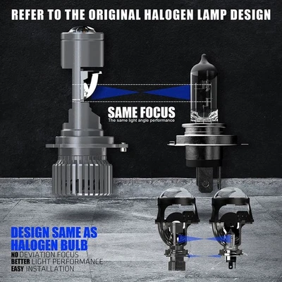 Illuminate the Road Ahead High Power H4 LED Headlights Set of Two for Cars - Image 1 of 4