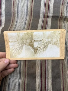 Vintage WEBSTER & ALBEE Stereoview OUTDOOR WALKWAY Handlauf Outdoor - Bild 1 von 4
