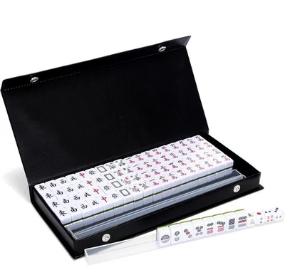drizzle Pink Travel Mini Mahjong Set 20mm with Instructions - Portable 146 Tiles - Image 1 of 4
