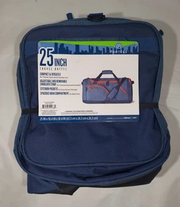 Protege Travel Duffel Bag Canvas 25" Blue - Picture 1 of 11